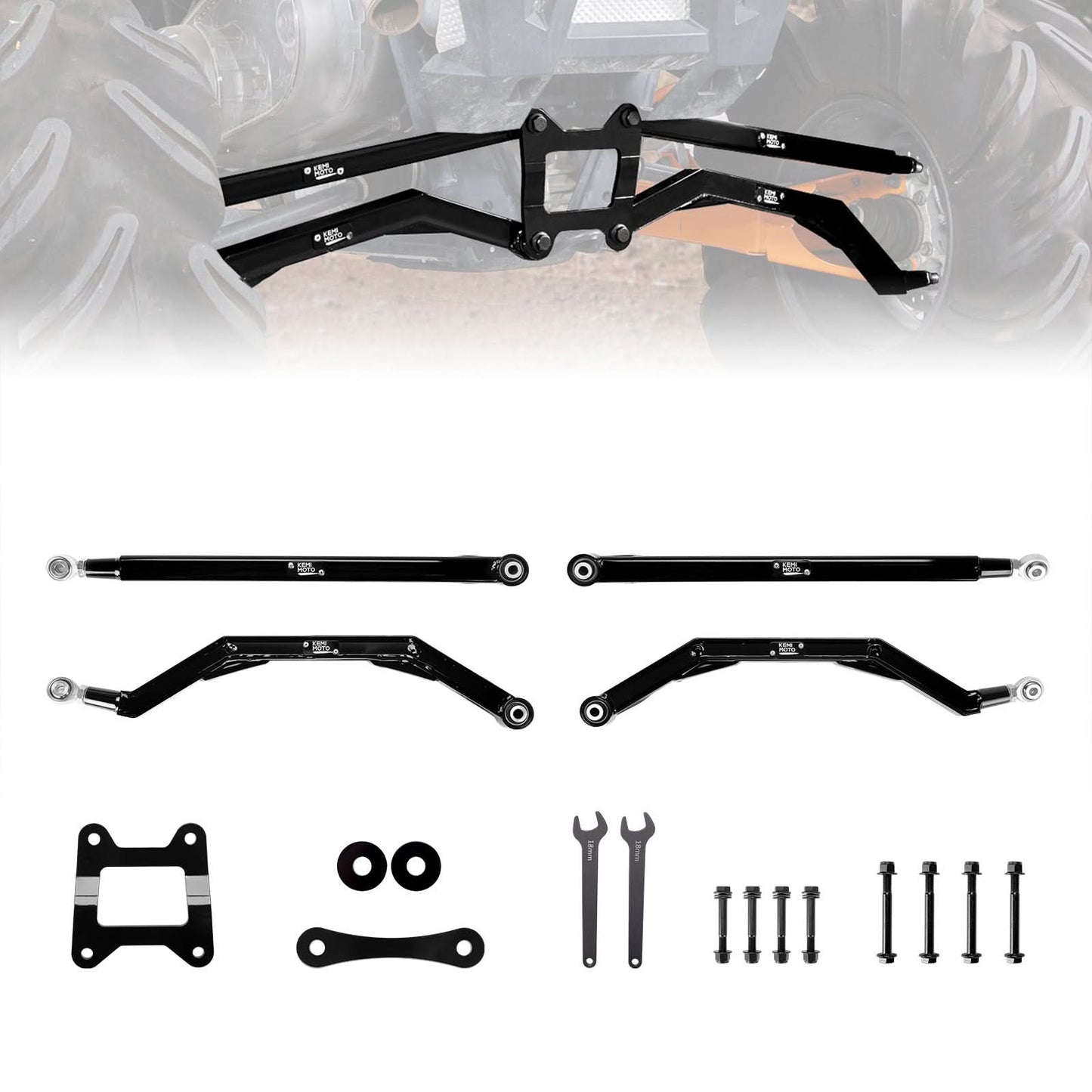 Kemimoto 17-23 XP 1000 Rear Radius Arms High Ground Clearance