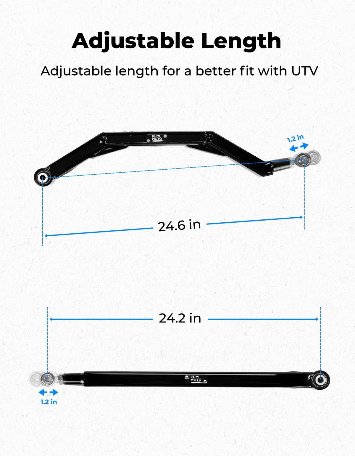 Kemimoto 17-23 XP 1000 Rear Radius Arms High Ground Clearance