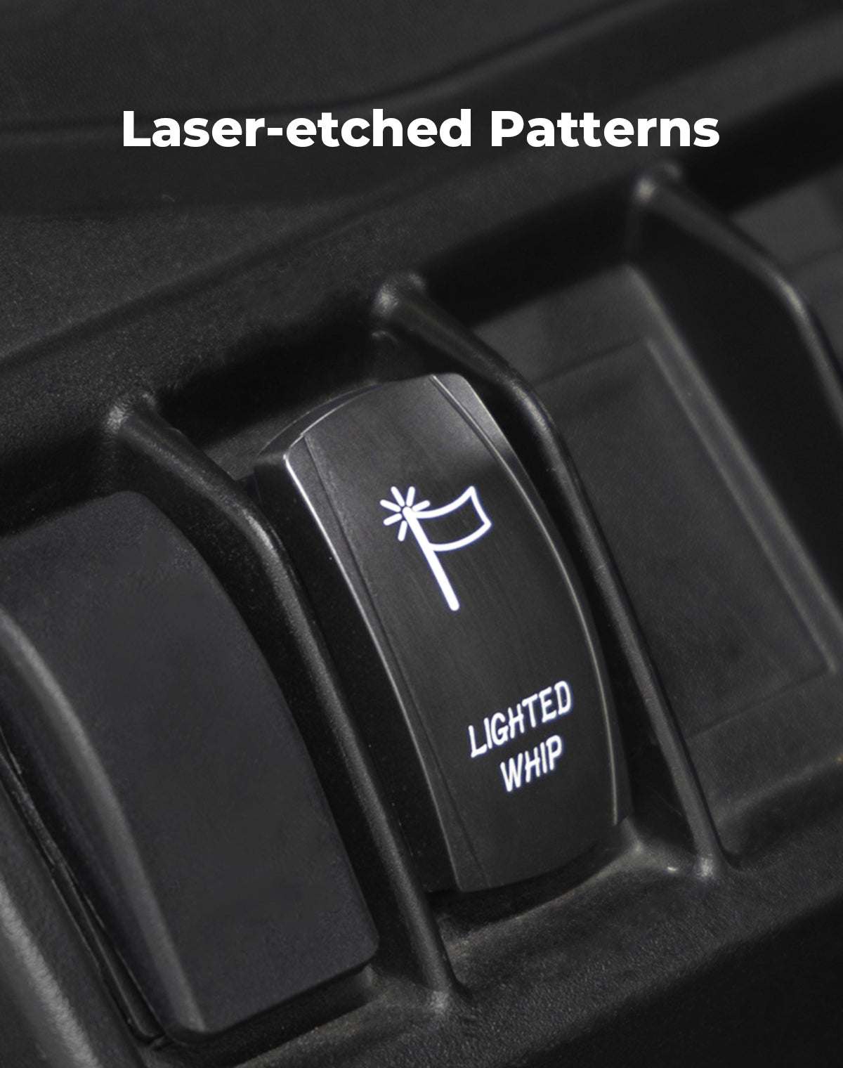 Kemimoto Whip Lights Rocker Switch Wiring Harness for 12V UTV