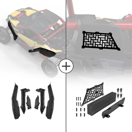 Kemimoto Noise Reduction Kit Fender Flares for Can‑Am Maverick X3