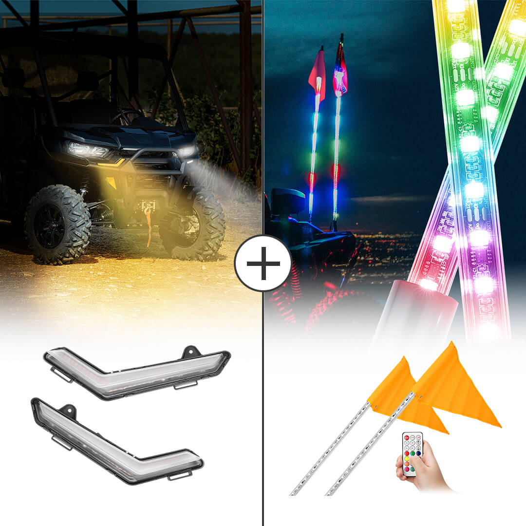 Kemimoto DRL Signal Light & Whip Lights IP67 Waterproof