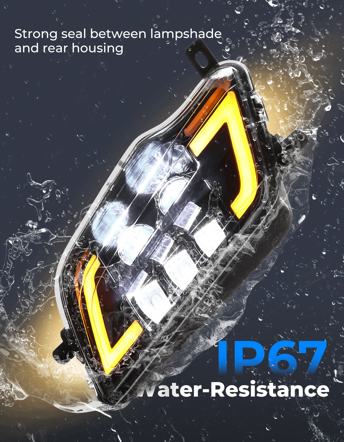 Kemimoto LED Headlight with Turn Signal for Pioneer 1000