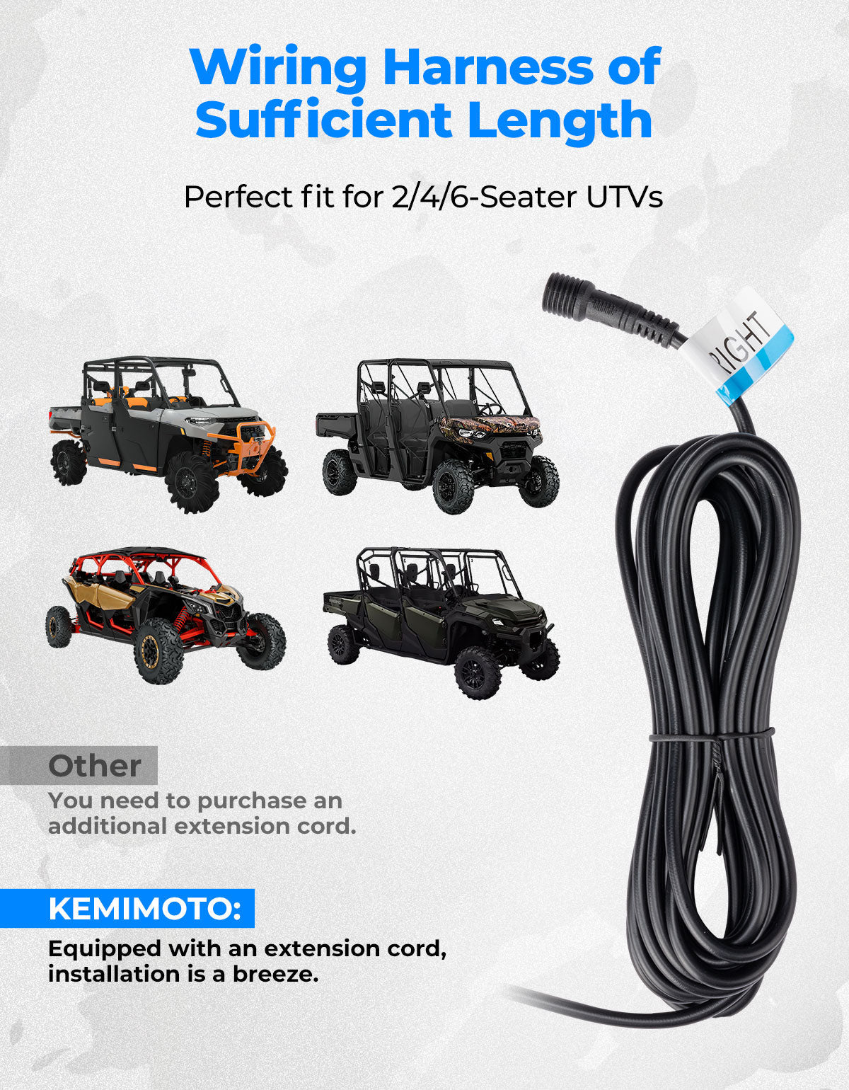 Kemimoto UTV Plug & Play Turn Signal Kit for Can-Am