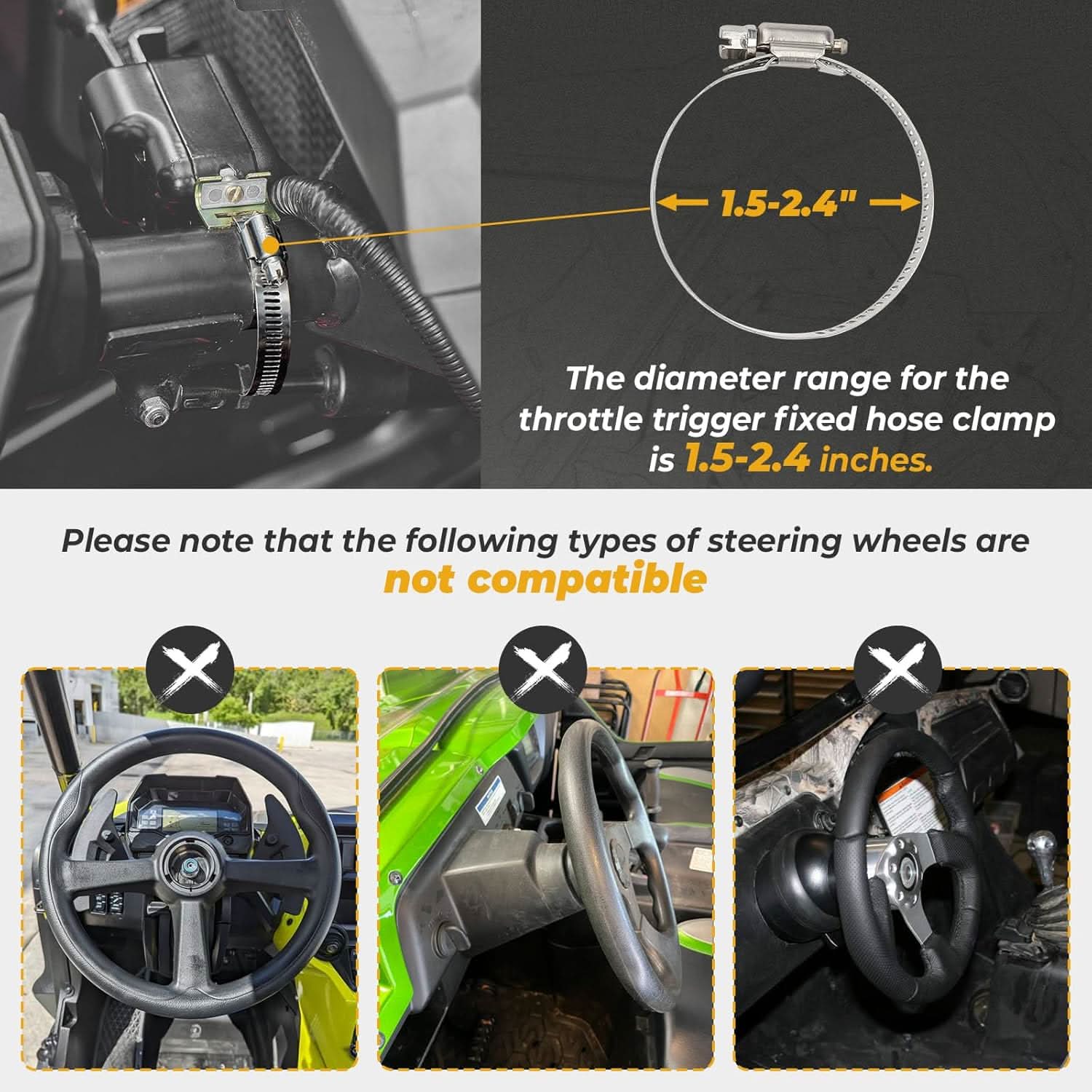 Kemimoto UTV Turn Signal Kit With Horn Universal