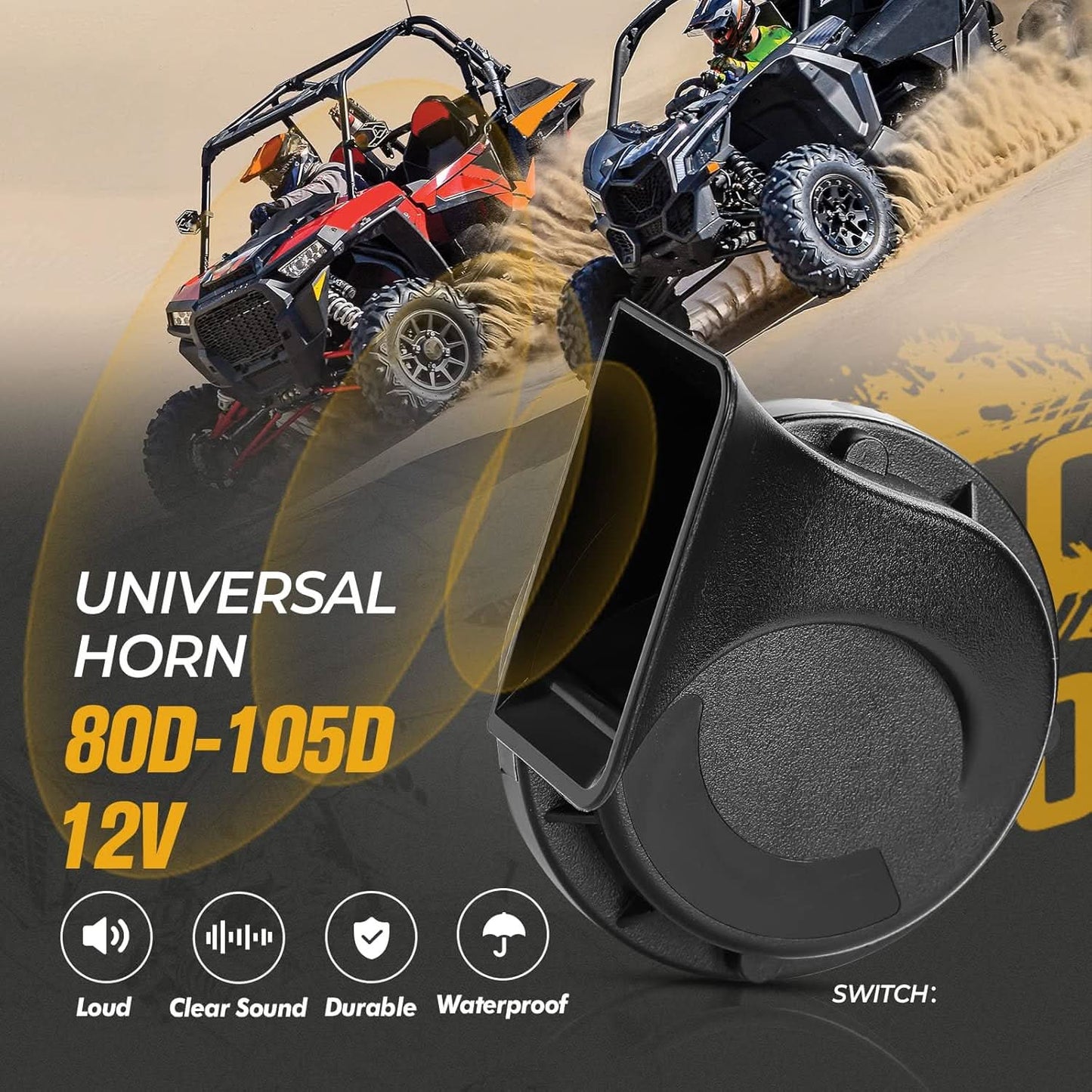 Kemimoto UTV Turn Signal Kit With Horn Universal