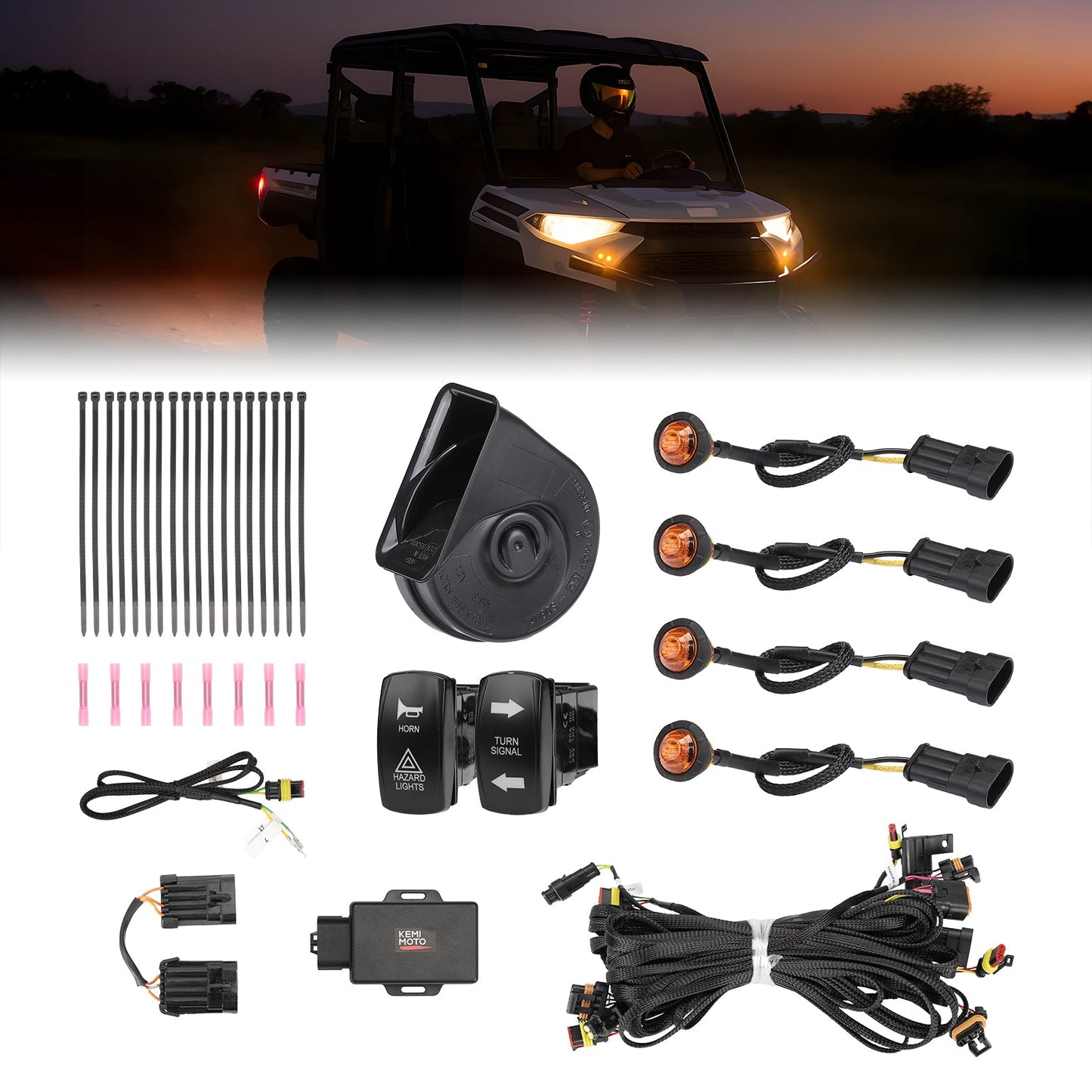 Kemimoto Turn Signal Kit for Ranger & RZR XP 1000