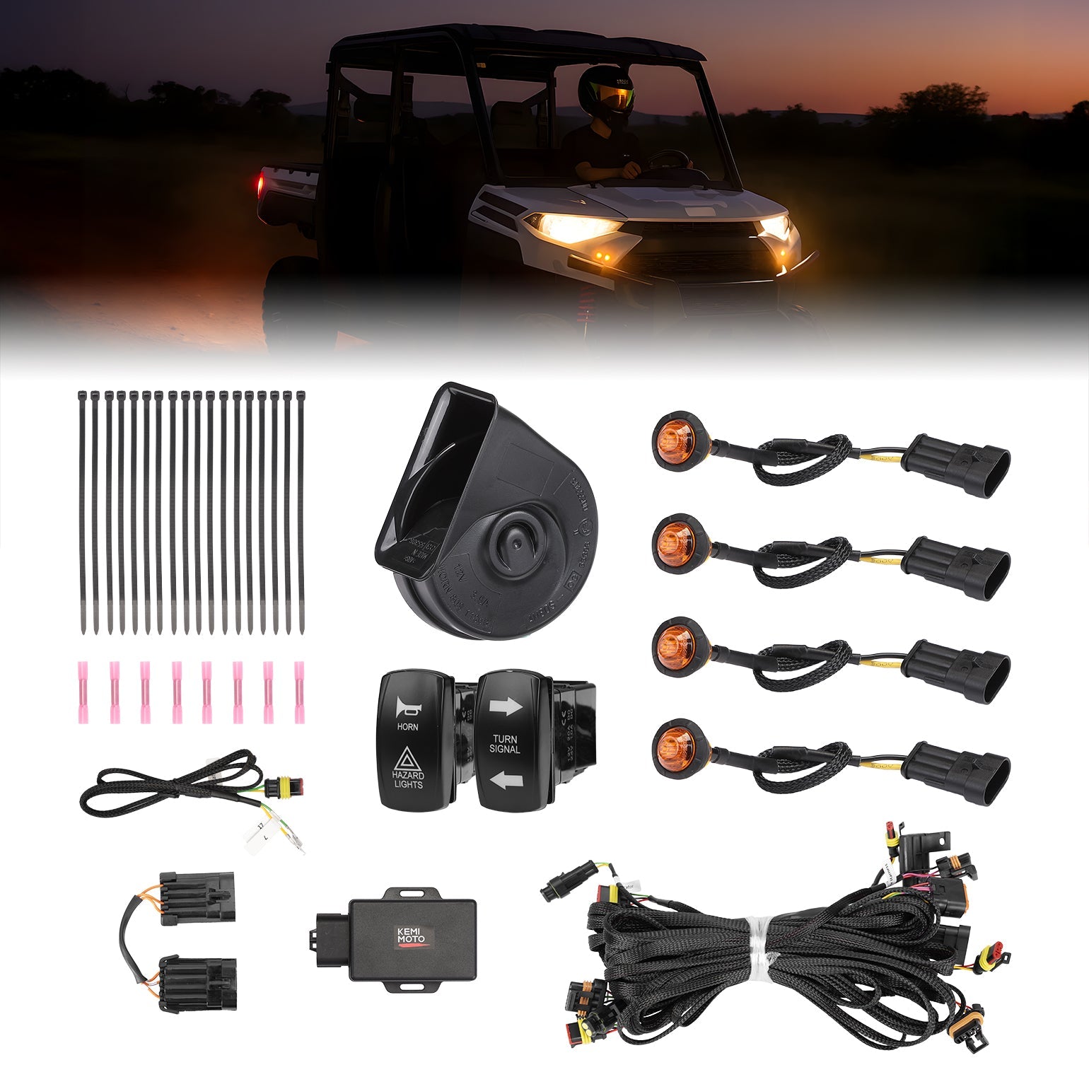 Kemimoto Turn Signal Kit for Ranger & RZR XP 1000
