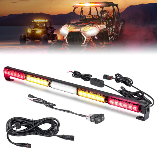 Kemimoto 30-inch LED Strobe Light Bar UTV Universal