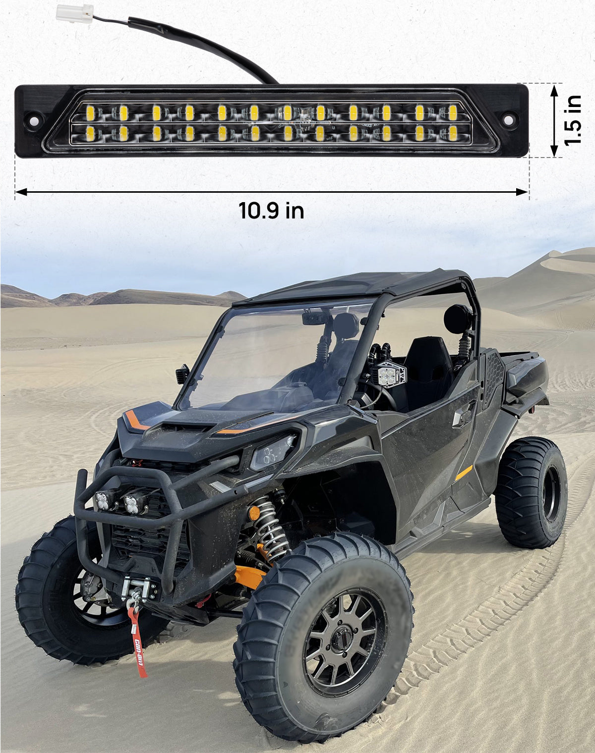 Kemimoto UTV Rear Cargo Light for Can‑Am Maverick Trail Sport