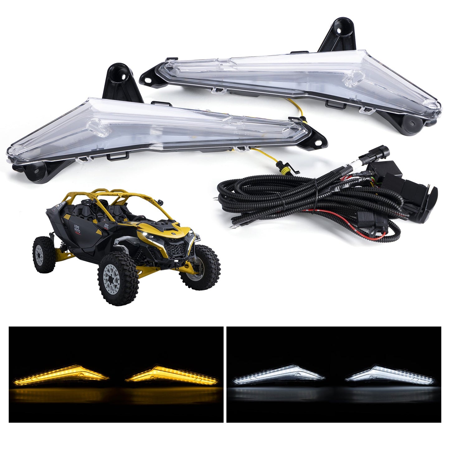 Kemimoto Turn Signal Fang Lights 2024+ IP65 Waterproof