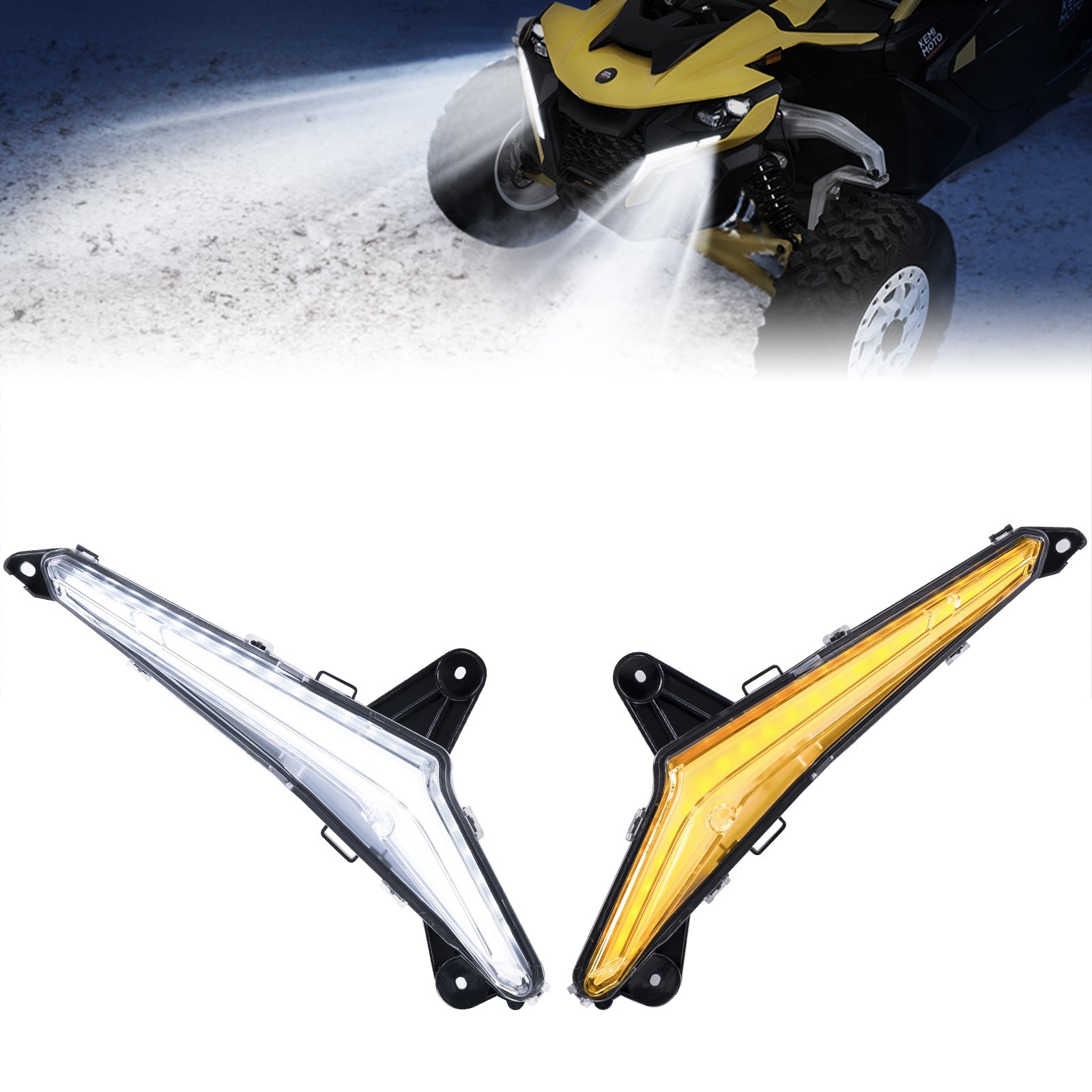 Kemimoto Turn Signal Fang Lights 2024+ IP65 Waterproof