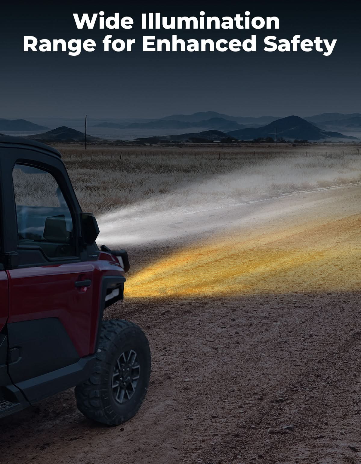 Kemimoto LED Bumper Lights Waterproof for Polaris Ranger XD 2024-2025