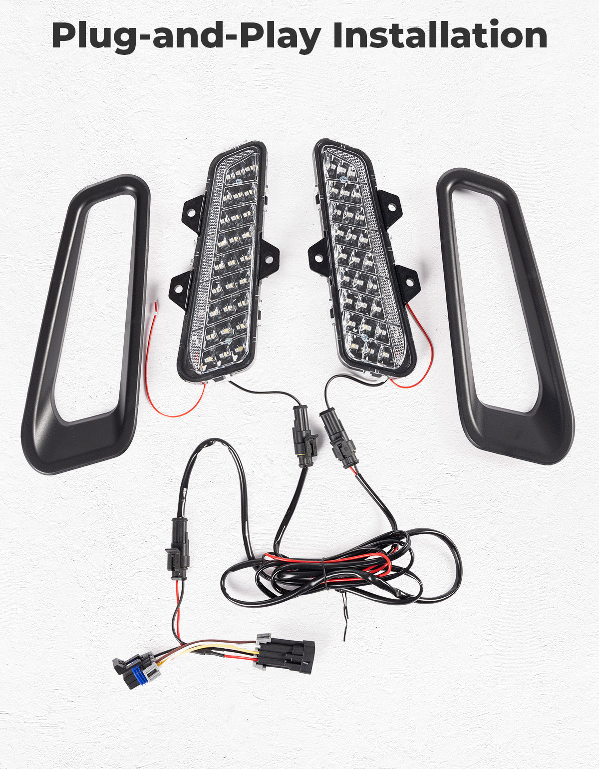 Kemimoto Front Brushguard Auxiliary Lights LED IP67 Waterproof