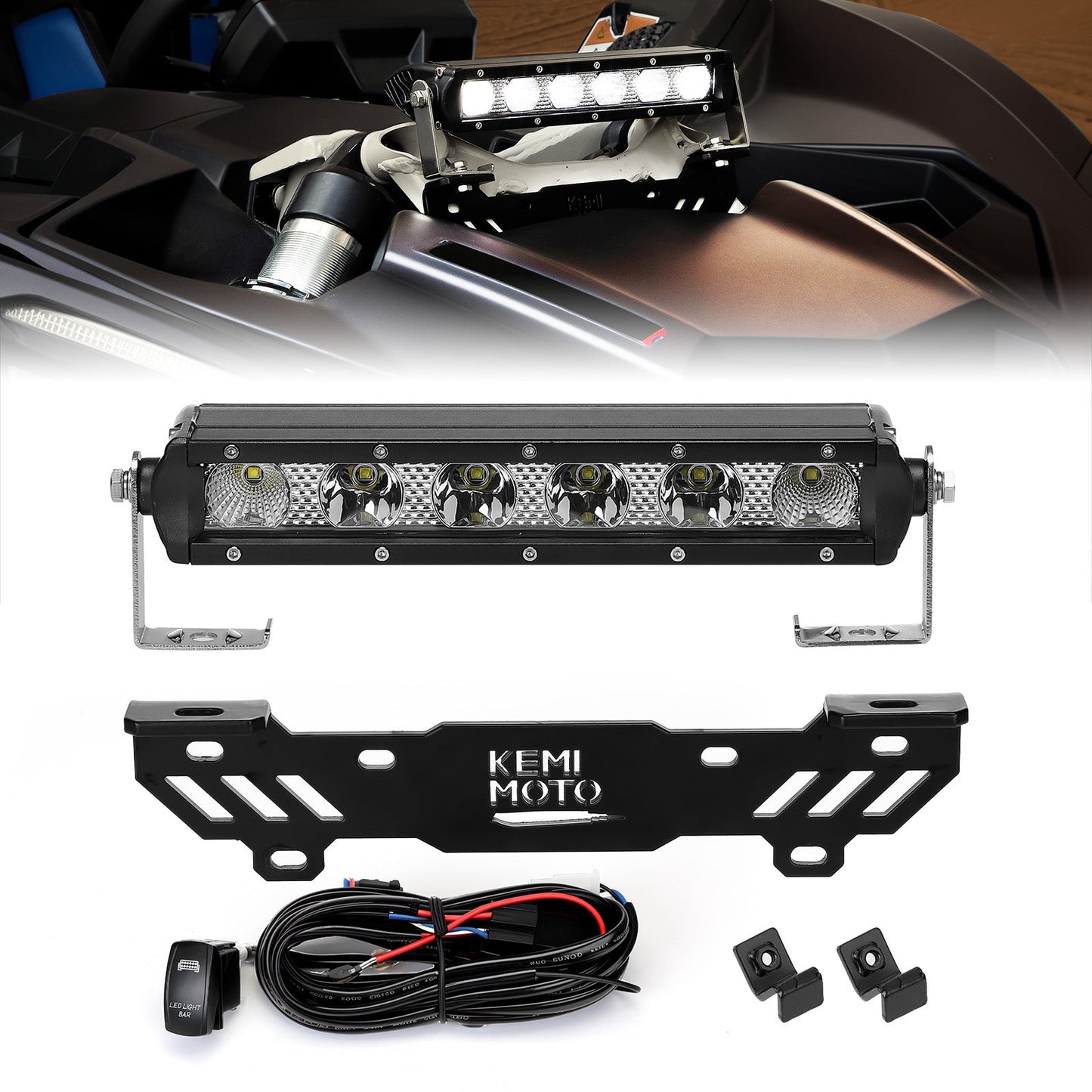 Kemimoto Shock Tower Light Bar for Can‑Am Maverick X3