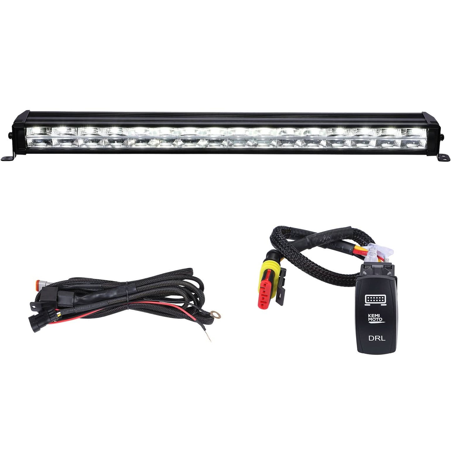 Universal 31" LED Light Bar with White DRL