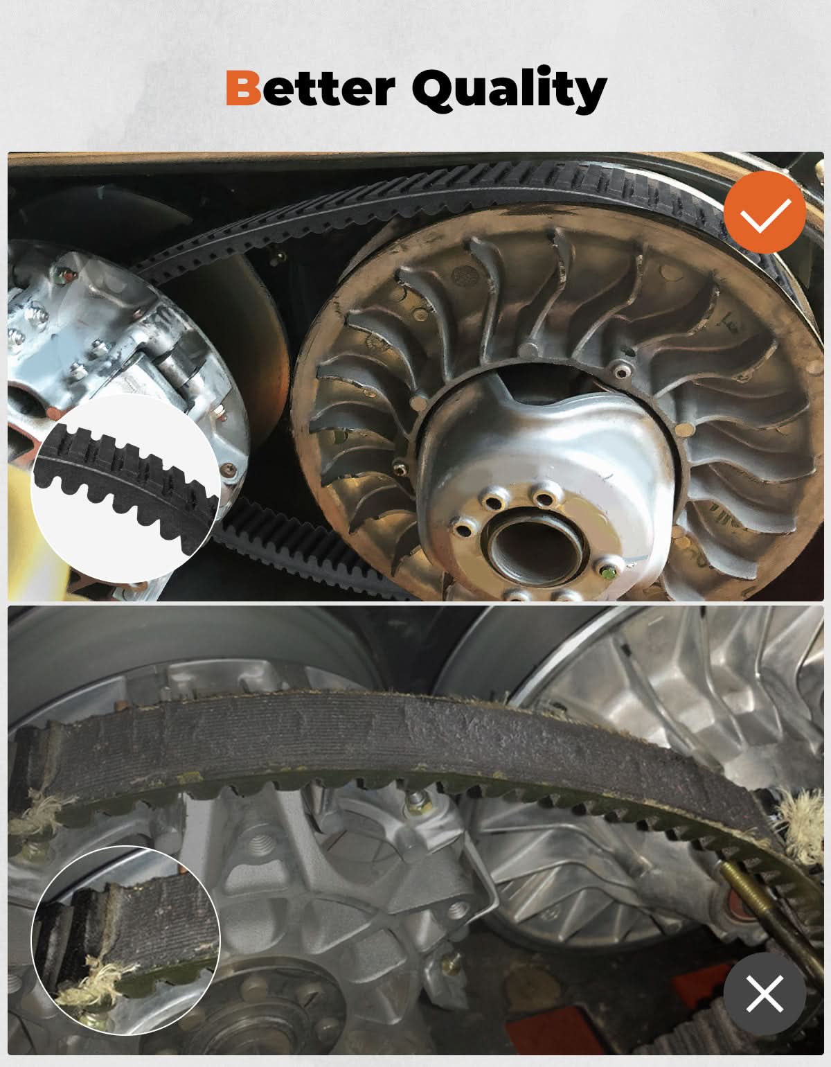 Kemimoto X3 Drive Belt for Can‑Am Maverick Max