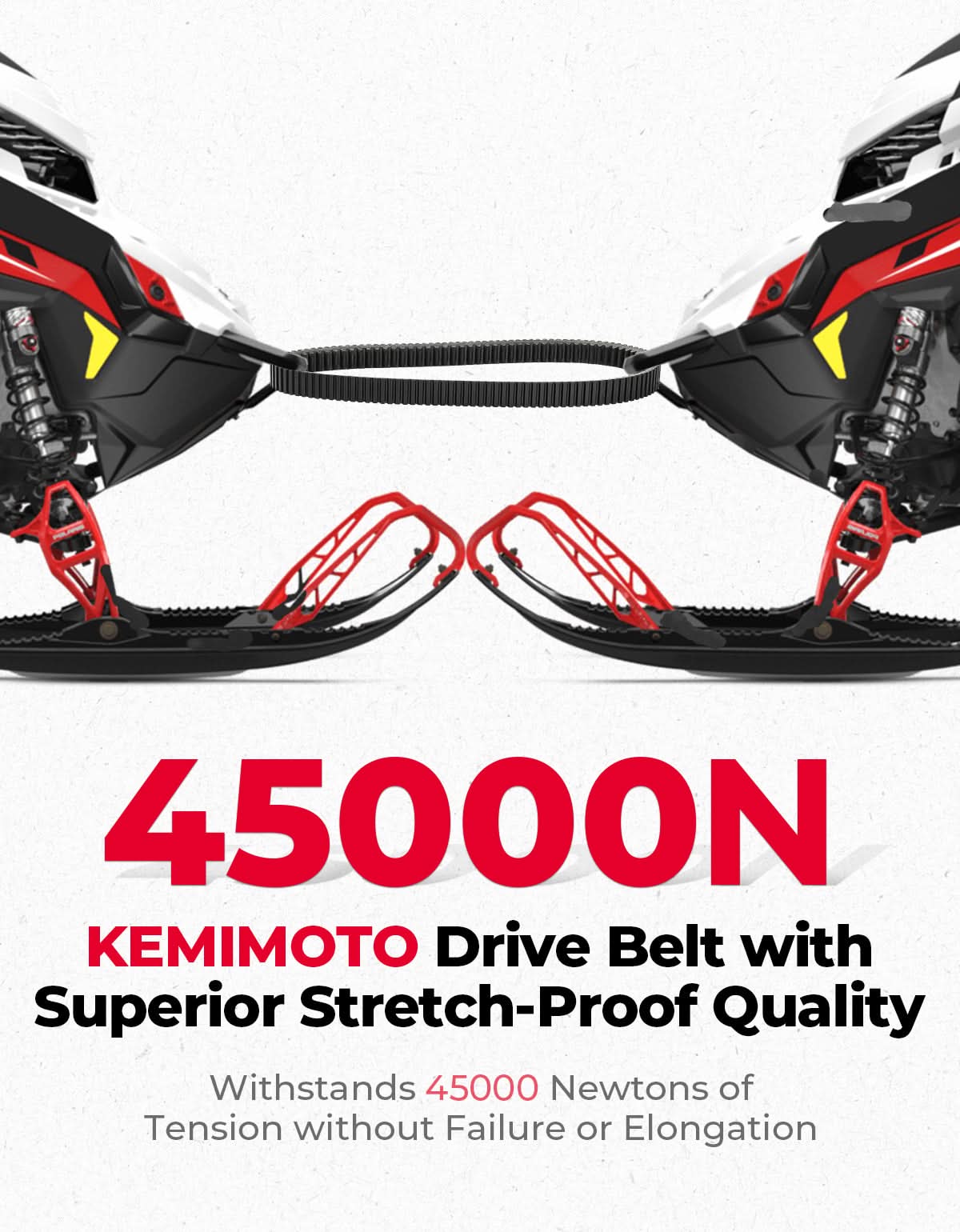 Kemimoto Snowmobile Drive Belt CVT for Polaris 850 RMK Series