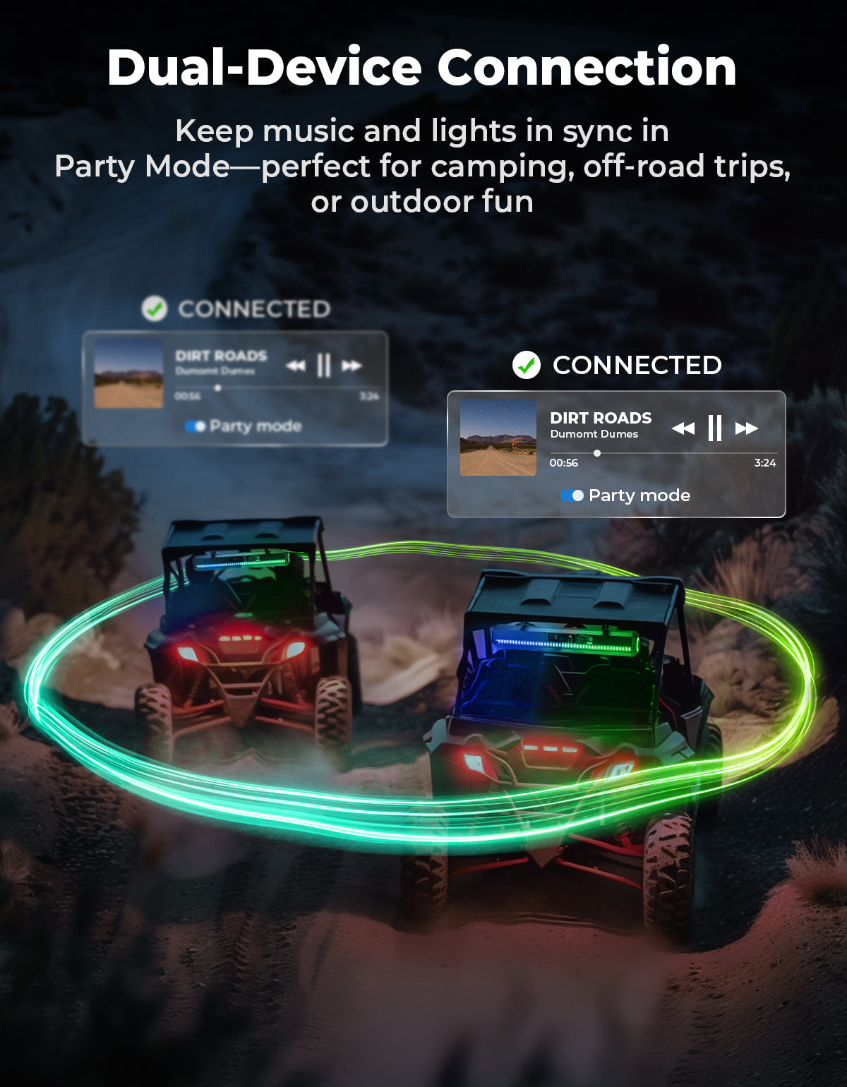 Kemimoto Midnight 80 32-Inch RGB UTV Sound Bar