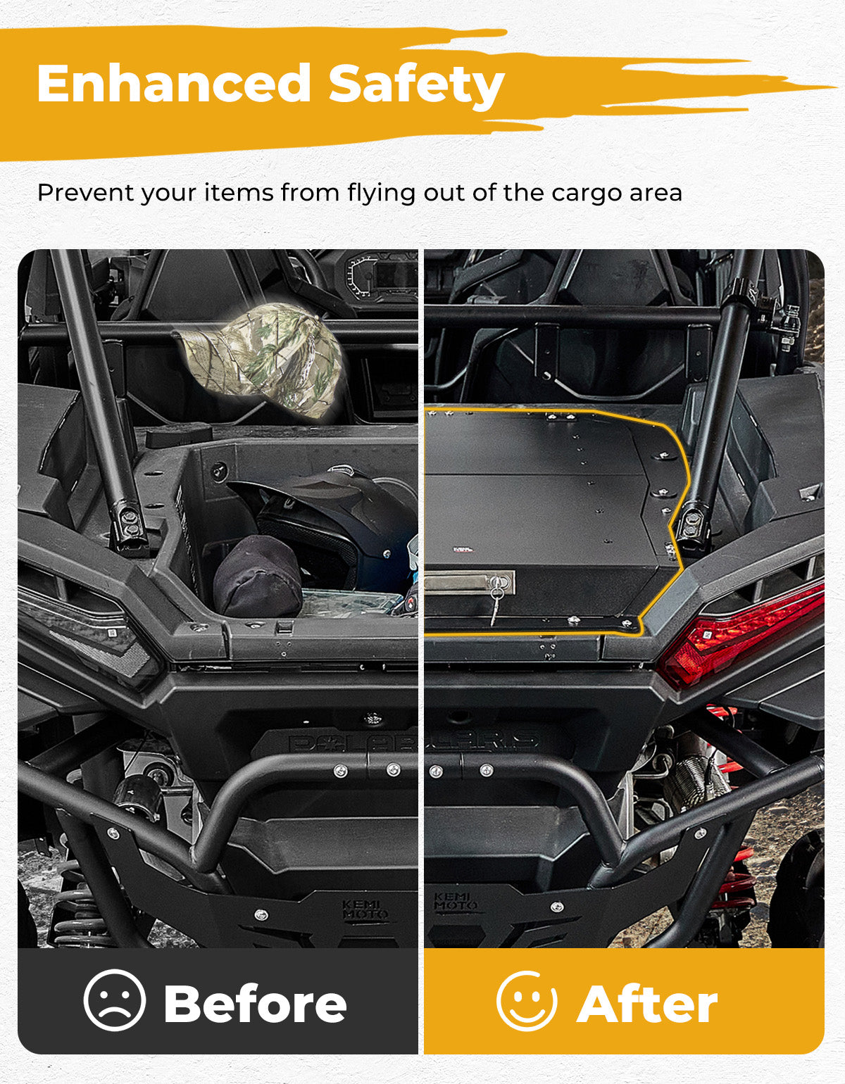 Kemimoto Bed Enclosure for 2024+ Polaris RZR XP 1000
