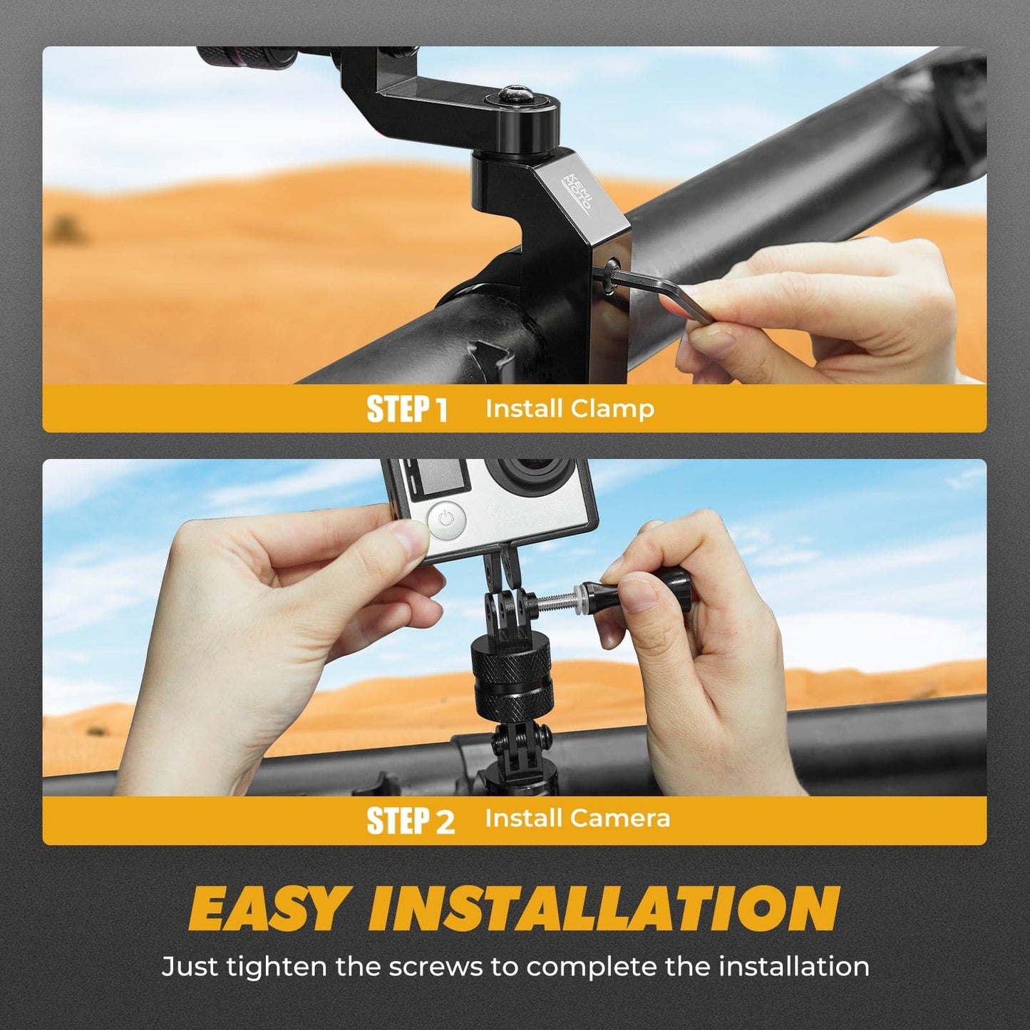 Universal GoPro Roll Bar Mount