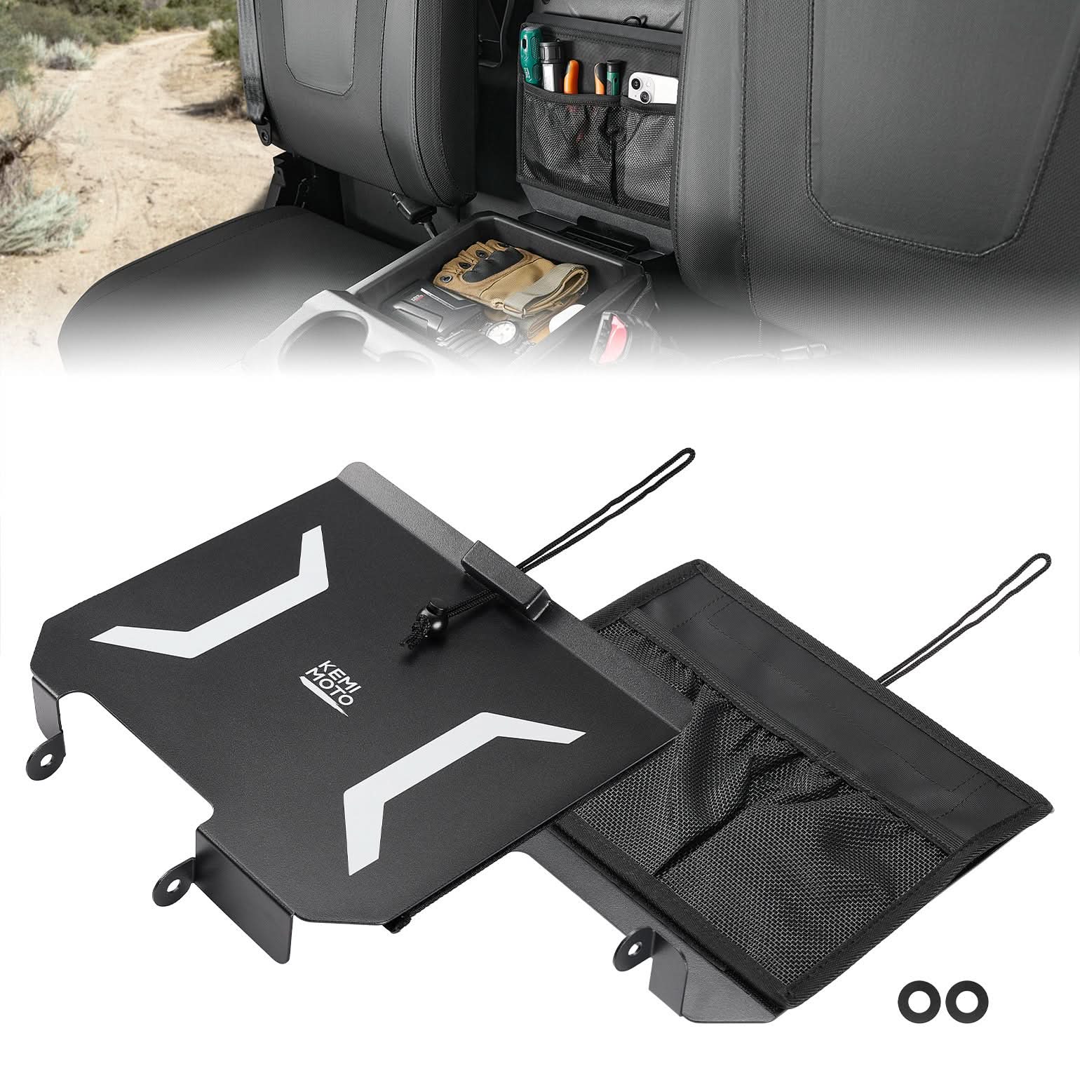 Kemimoto UTV Center Console Cover Rust-Proof Black