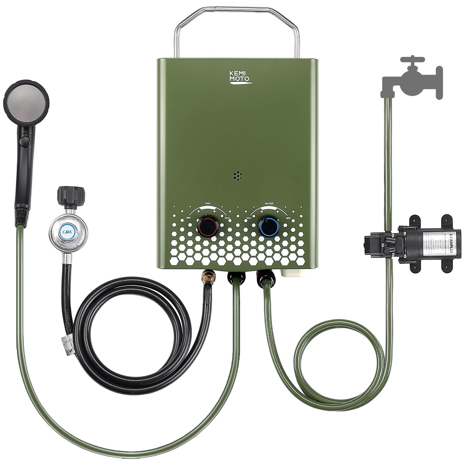 Kemimoto Outdoor Tankless Water Heater 1.32 GPM 5L
