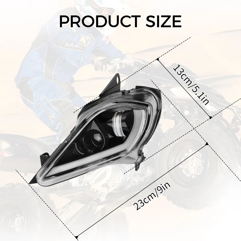Kemimoto LED Headlights Set for Yamaha Raptor 700