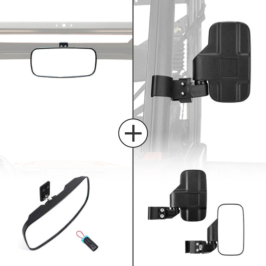 Kemimoto Rear View & Side Mirrors for Polaris Ranger 2015‑2024