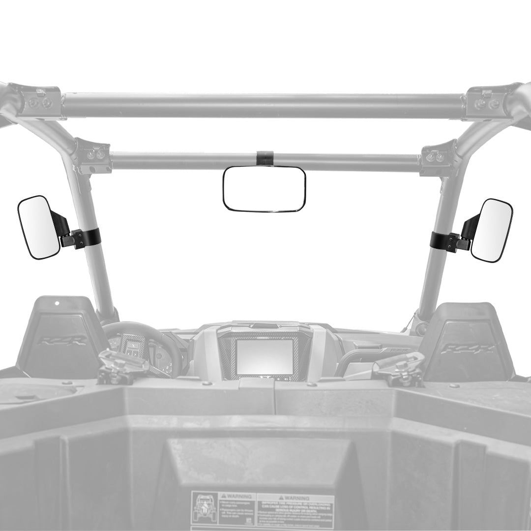 Kemimoto Convex Design Side Mirrors Set for Can‑Am Commander