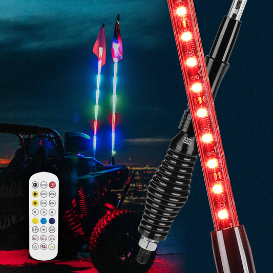 Kemimoto 5FT Whip Lights with Spring Bases