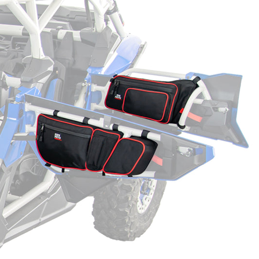 Front and Rear Door Bags for Can‑Am Maverick X3 Max – Red