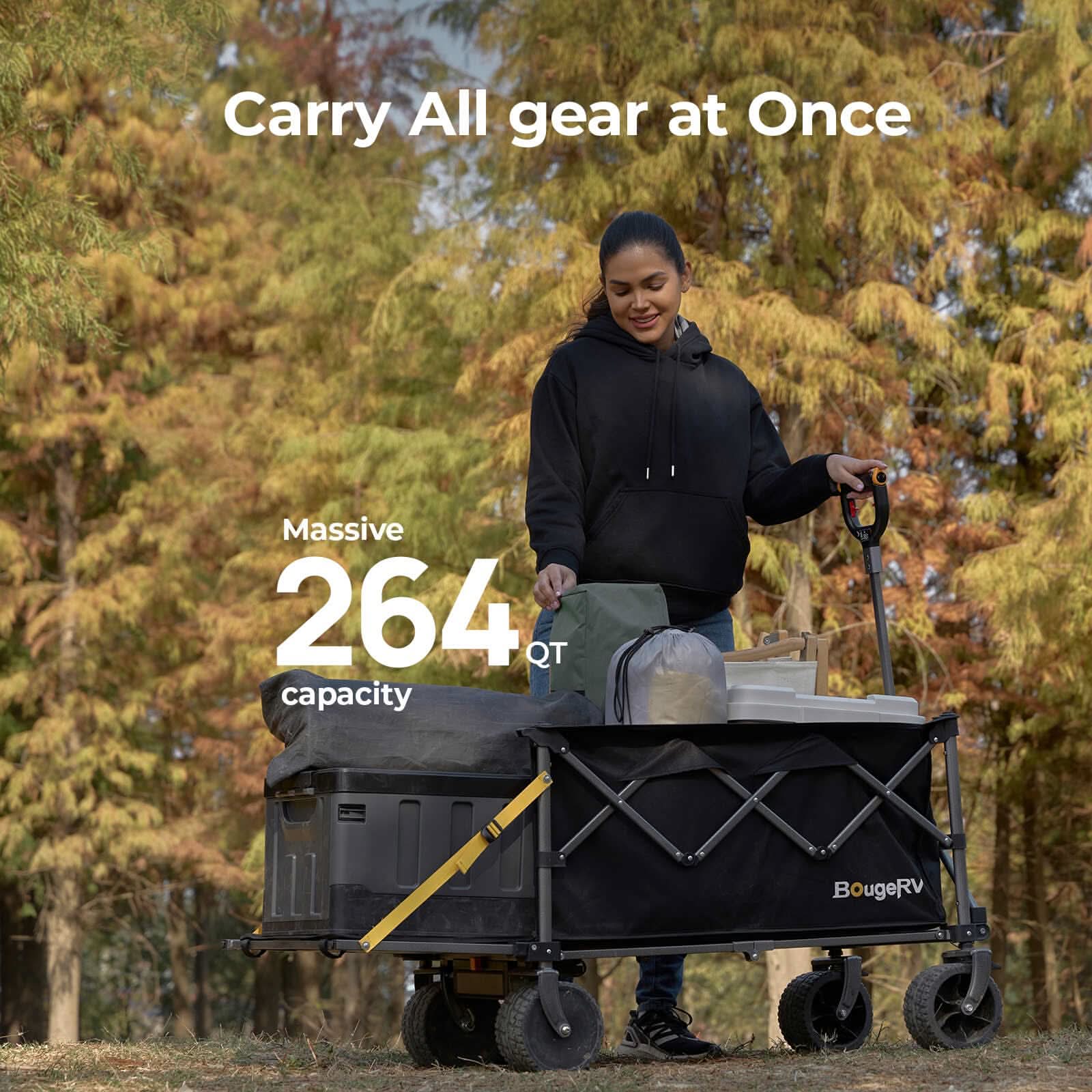 Kemimoto BougeRV Electric Foldable Utility Wagon with Power Bank