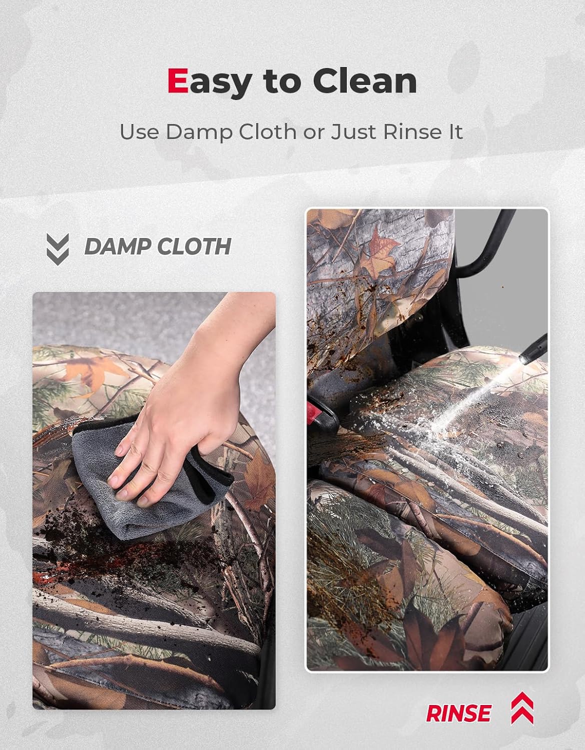 Kemimoto Waterproof Camo Seat Cover for Can‑Am Defender