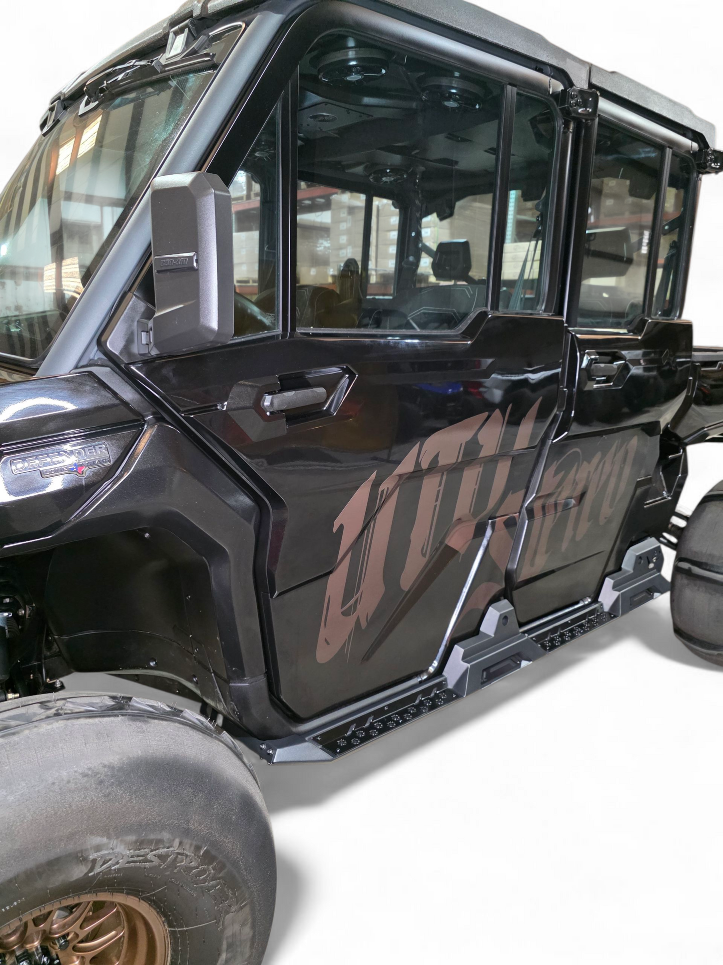 Can-Am Defender HD10 Rock Steps 4-Seat Hammer Black Finish