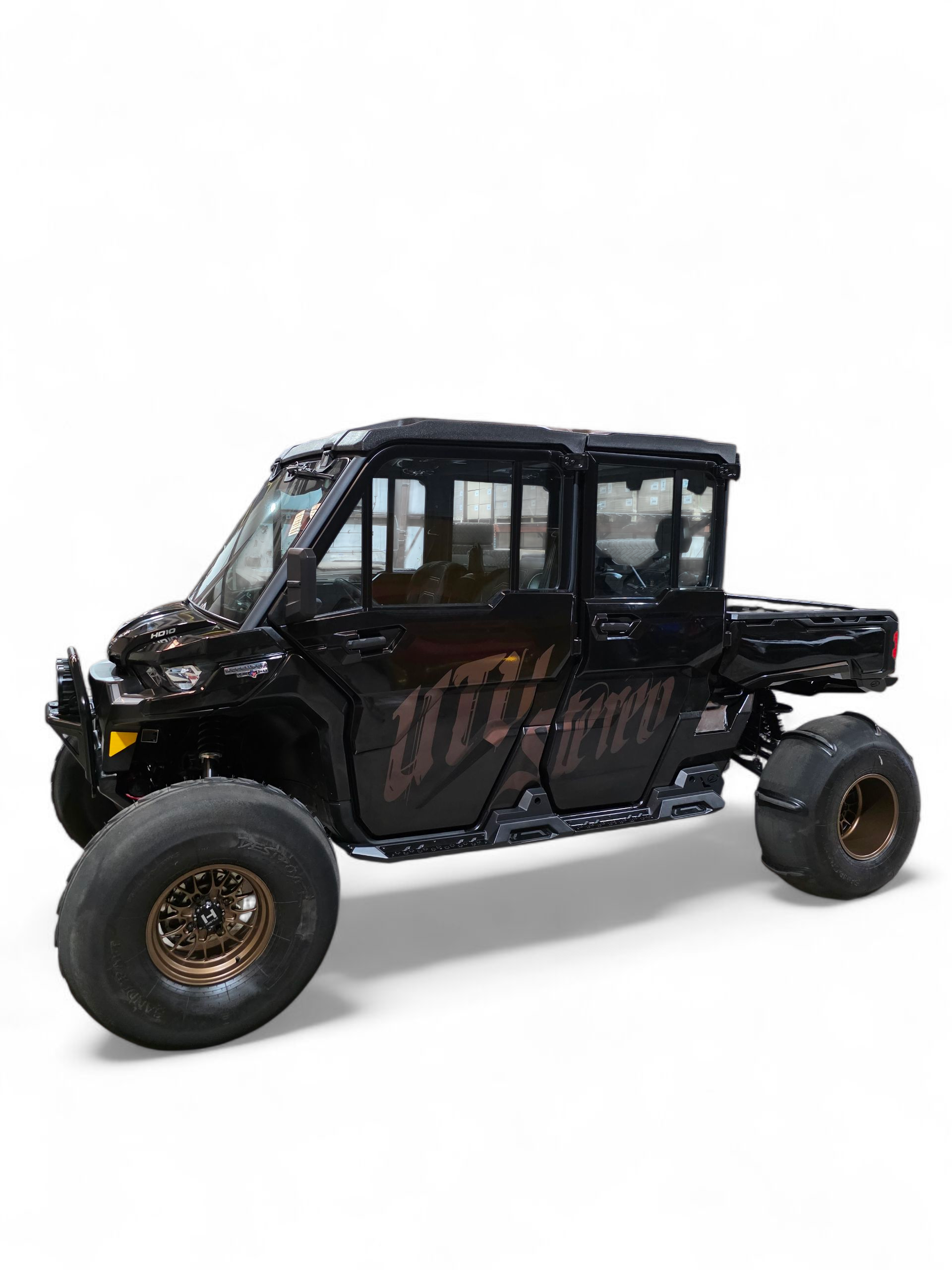 Can-Am Defender HD10 Rock Steps 4-Seat Hammer Black Finish