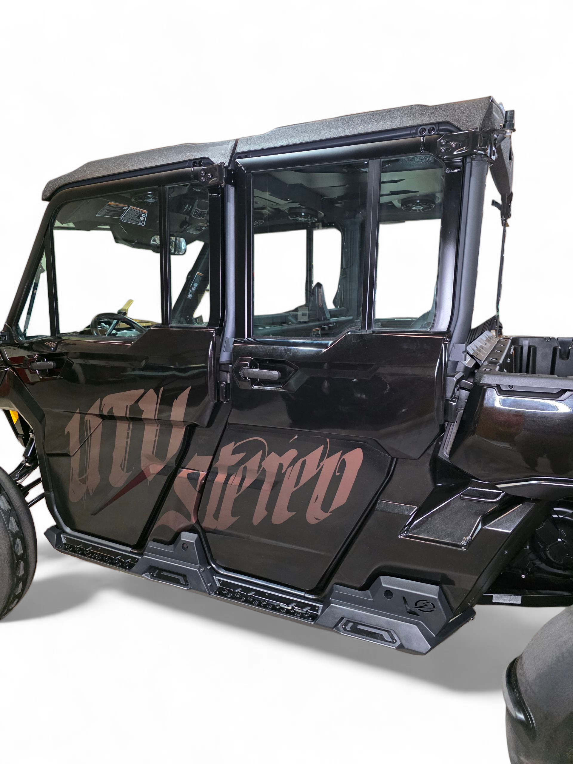 Can-Am Defender HD10 Rock Steps 4-Seat Hammer Black Finish