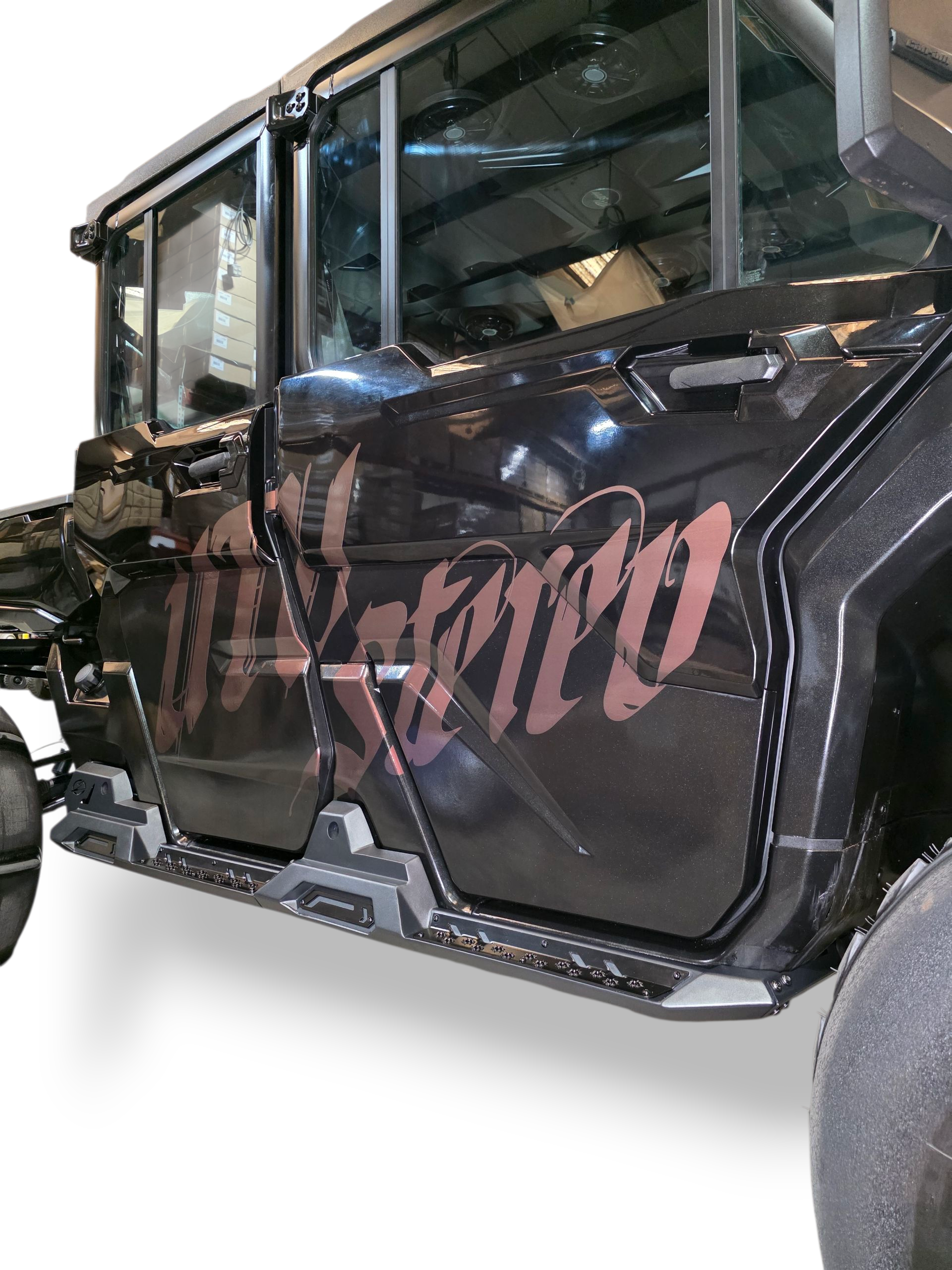 Can-Am Defender HD10 Rock Steps 4-Seat Hammer Black Finish