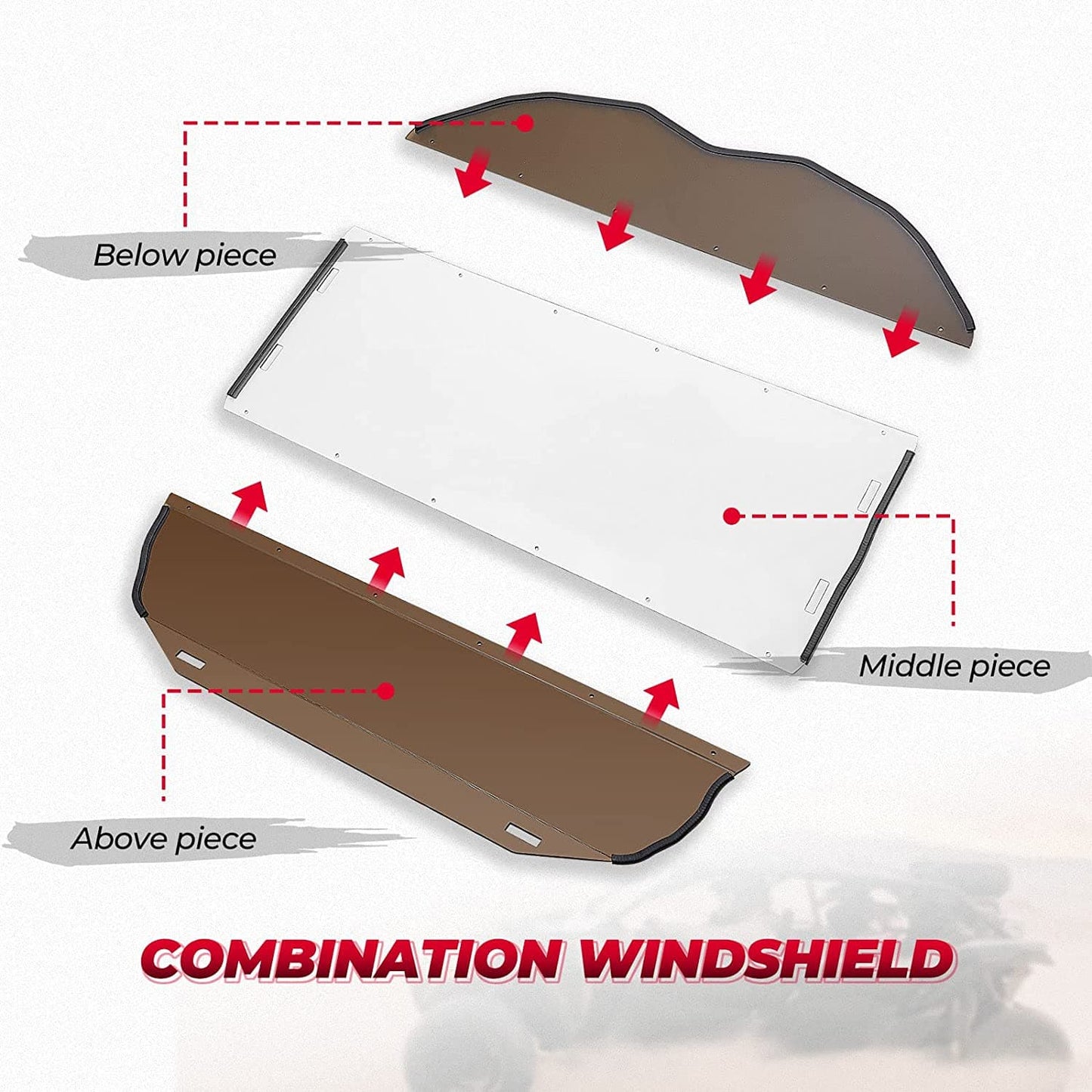 Tinted Full Windshield for Can Am Maverick X3/ Max