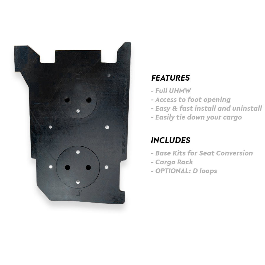 Ultimate Black Powder Coated Polaris RZR XP Cargo Rack Dog Seat