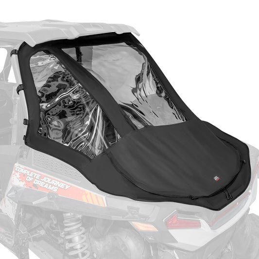 Kemimoto Extended Rear Windshield with Cargo Cover for Polaris RZR
