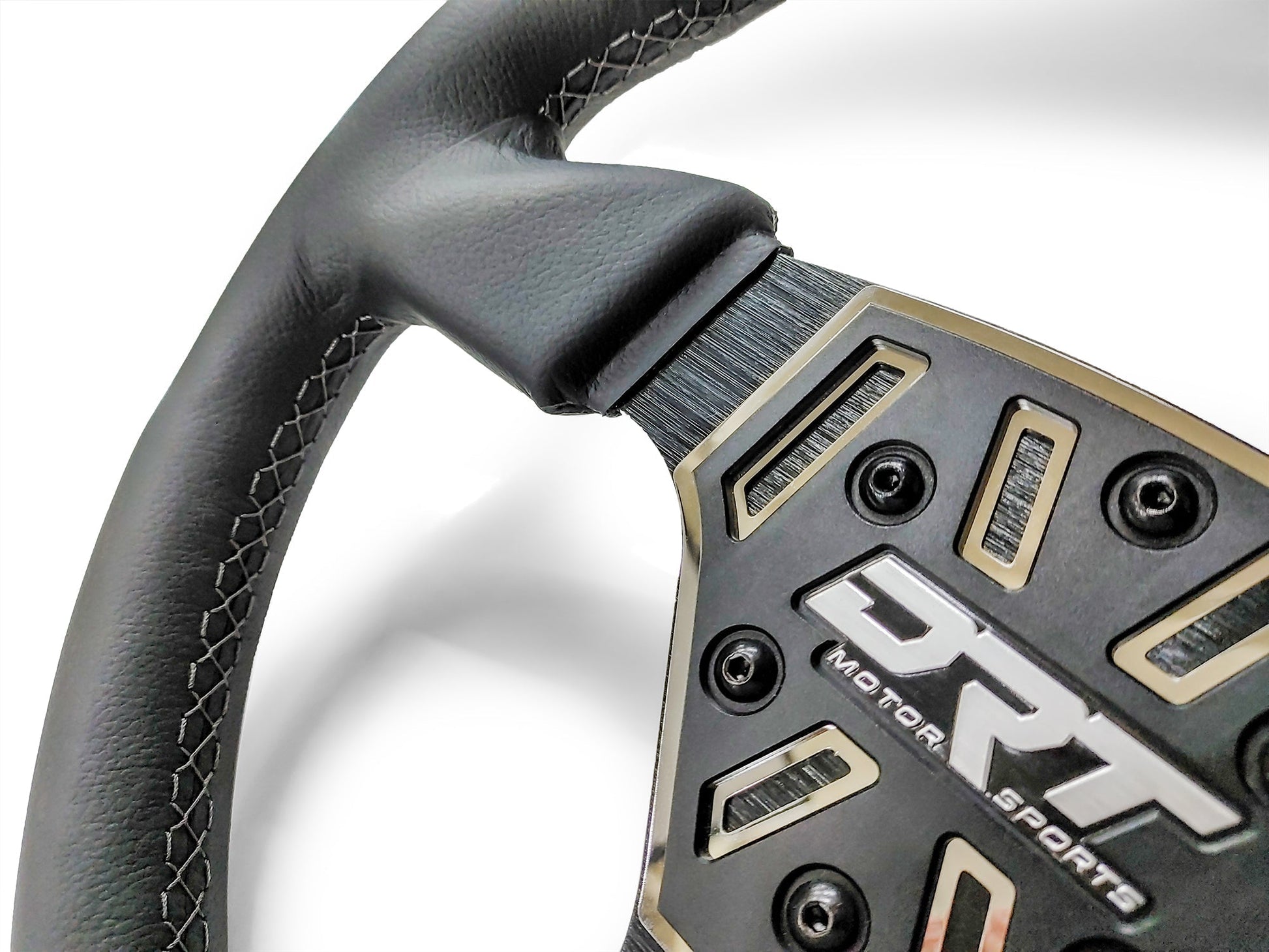 DRT Motorsports 330mm D-Shape Leather & Suede Steering Wheel