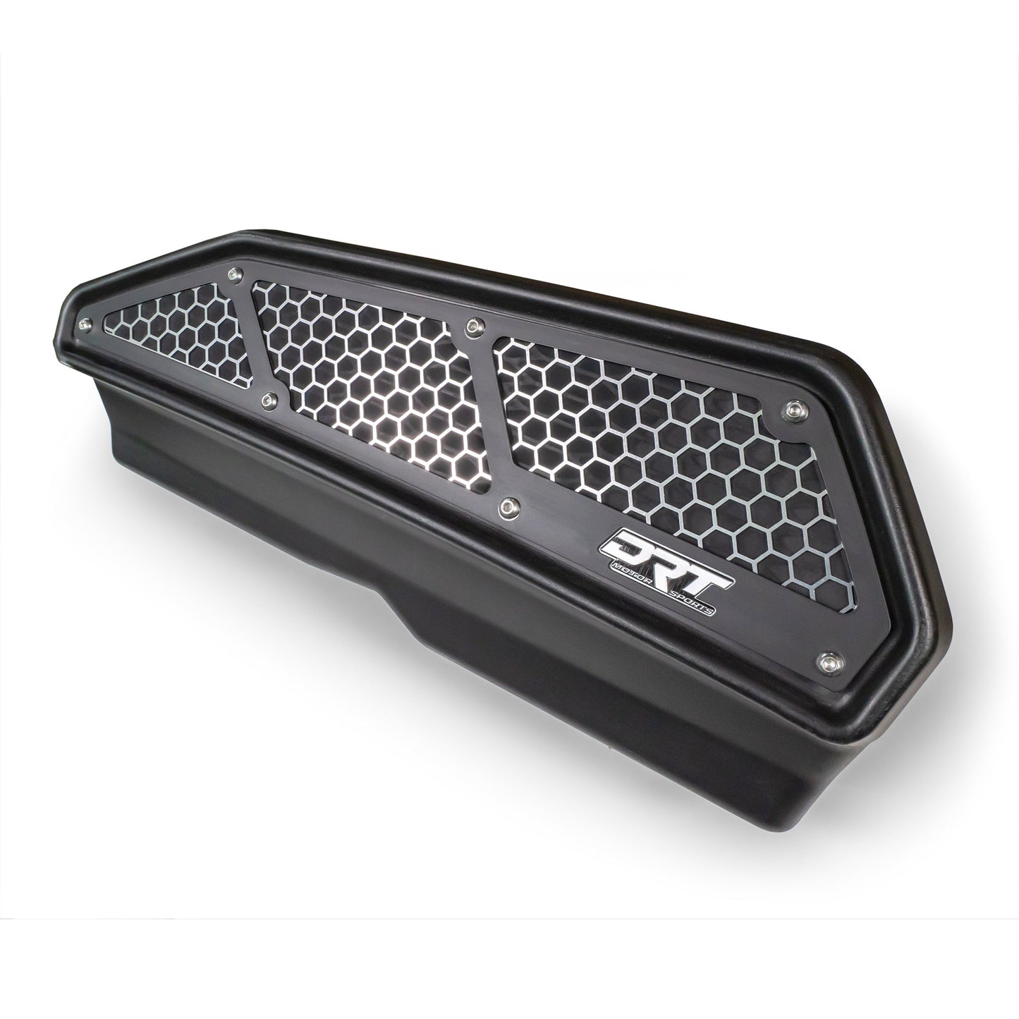 DRT Black/Raw Aluminum Front Intake Cover for Kawasaki KRX1000