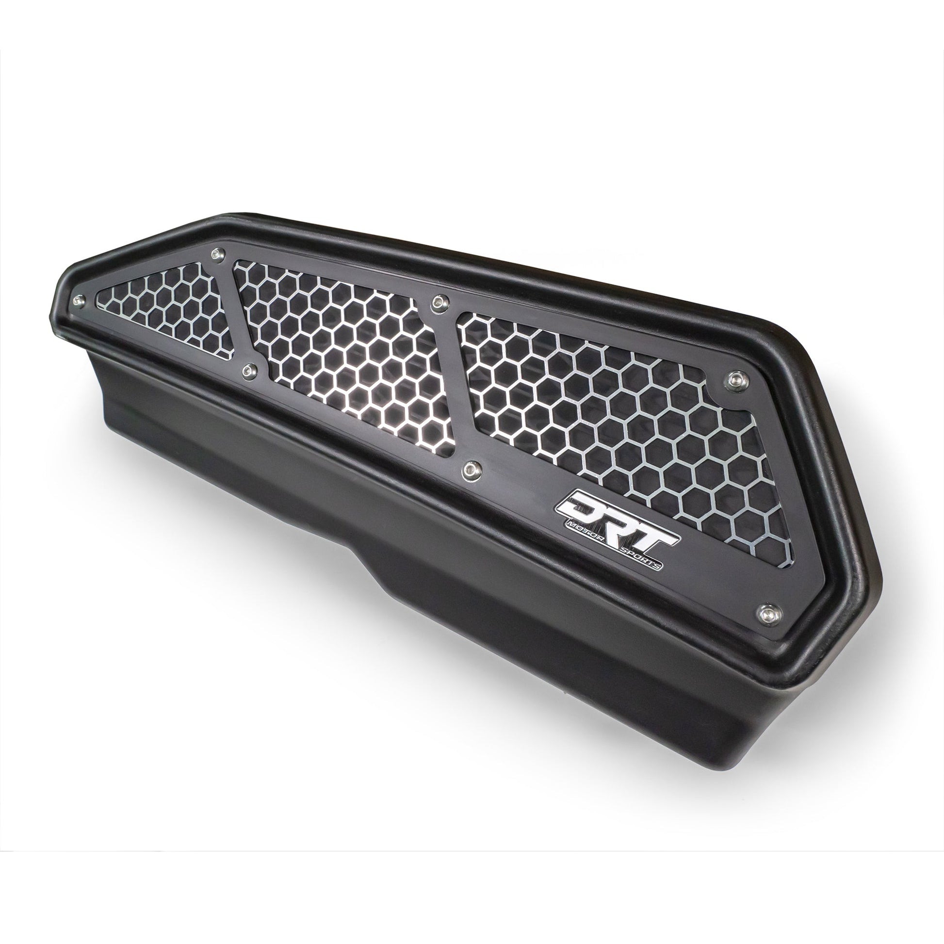 DRT Black/Raw Aluminum Front Intake Cover for Kawasaki KRX1000