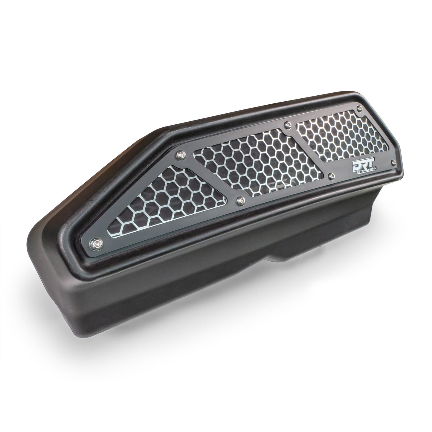 DRT Black/Raw Aluminum Front Intake Cover for Kawasaki KRX1000