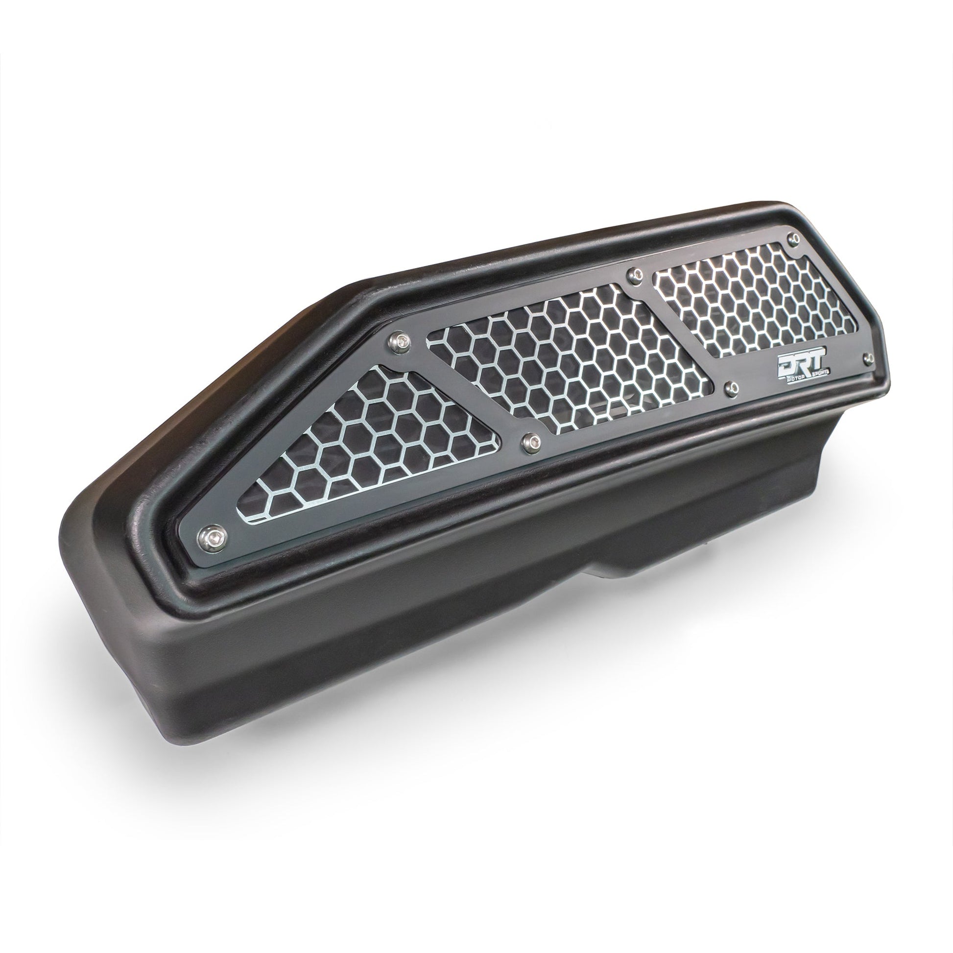 DRT Black/Raw Aluminum Front Intake Cover for Kawasaki KRX1000