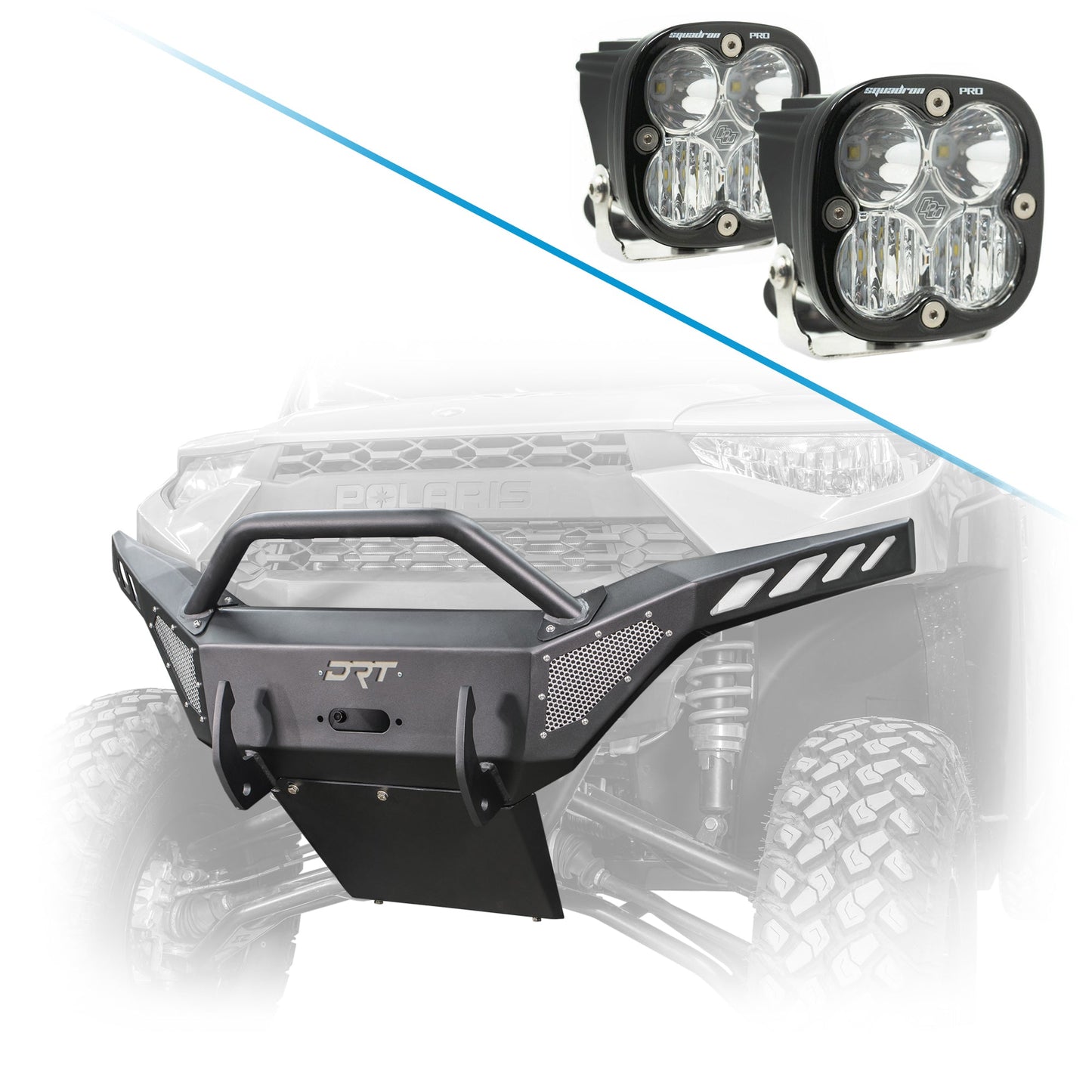 DRT Heavy-Duty Steel Front Winch Bumper for Polaris Ranger XP1000