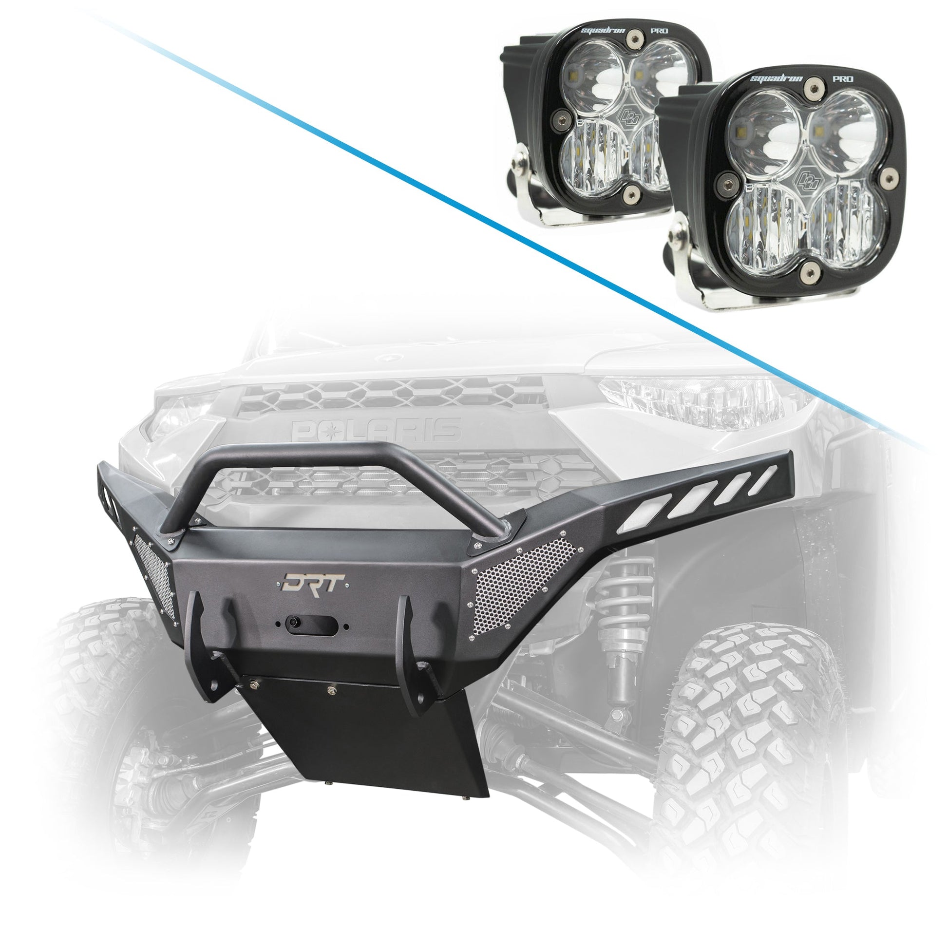 DRT Heavy-Duty Steel Front Winch Bumper for Polaris Ranger XP1000