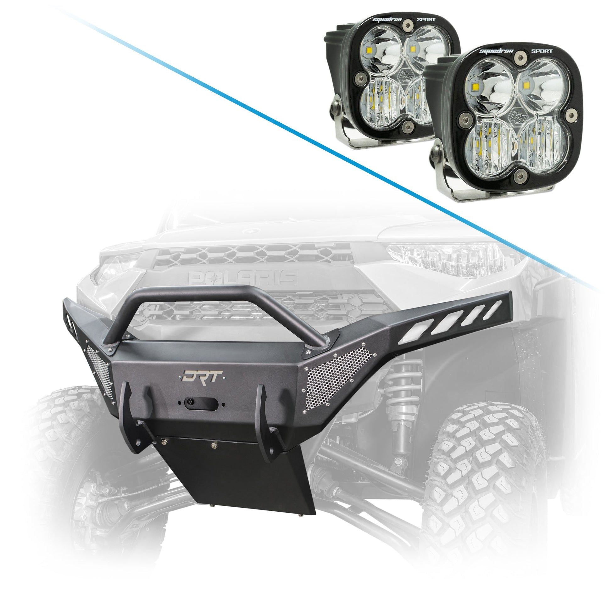 DRT Heavy-Duty Steel Front Winch Bumper for Polaris Ranger XP1000