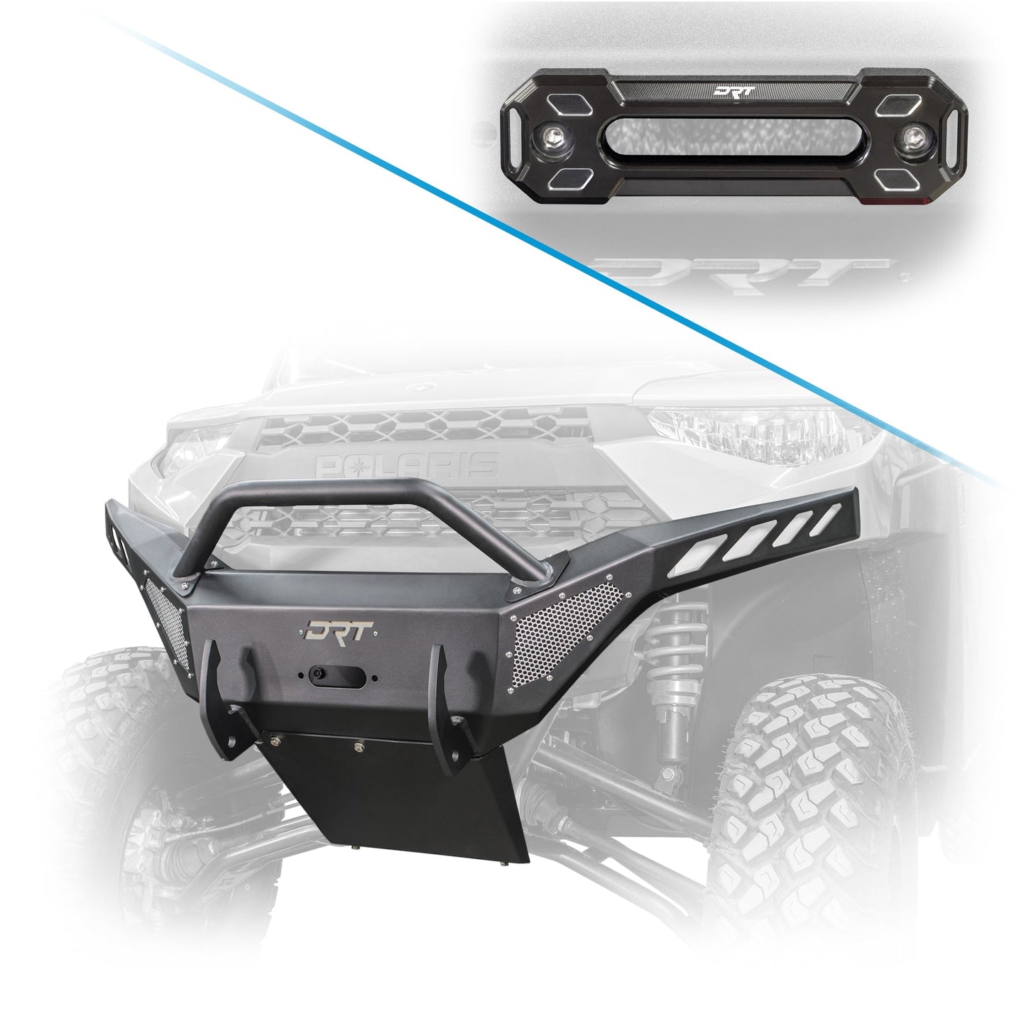 DRT Heavy-Duty Steel Front Winch Bumper for Polaris Ranger XP1000