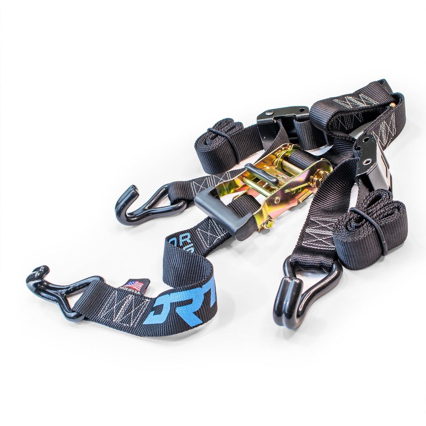 DRT Universal Ratcheting 3-Point Y-Strap Tire Harness Black